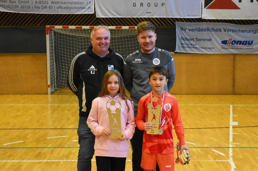 Beste Torwarte: Ortner Sarah (ASK Voitsberg Girls) und Durmush Serkay (1. FC Leibnitz)